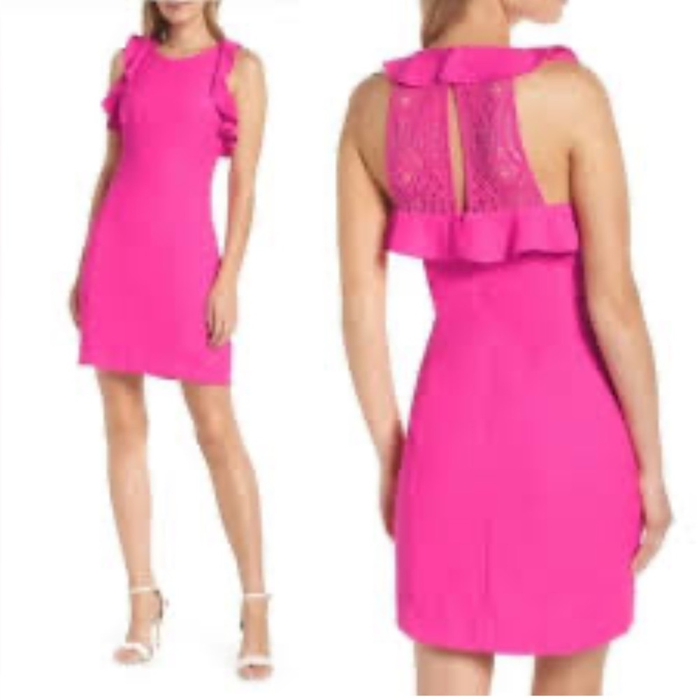 Lilly Pulitzer Britnee Stretch Dress Raspberry Size 00